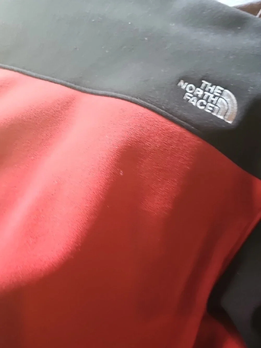 The North Face Men's Black & Red Colorblock Full-Zip Jacket XL